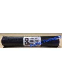 Black Wheelie Sacks 8's (22mu) 762mm x 1168mm x 1372mm