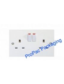 Schneider White 13A Switched Socket 2Gang