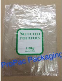 Printed Poly Potato Bags 9"x12" Green Perforated